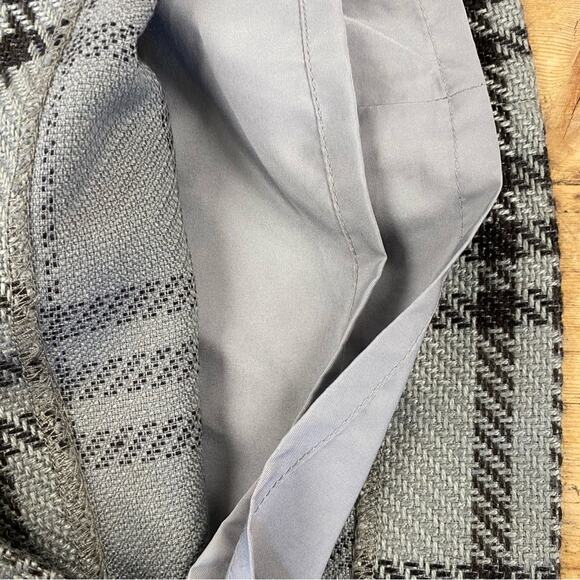 J. Crew Factory black/gray knit plaid A Line mini skirt size 8 - Picture 6 of 13